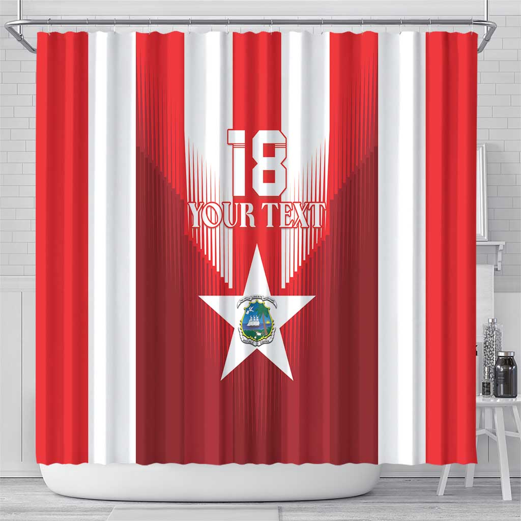 Custom Liberia Football Shower Curtain Lone Stars Go Champion