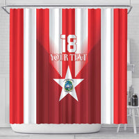 Custom Liberia Football Shower Curtain Lone Stars Go Champion
