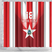Custom Liberia Football Shower Curtain Lone Stars Go Champion