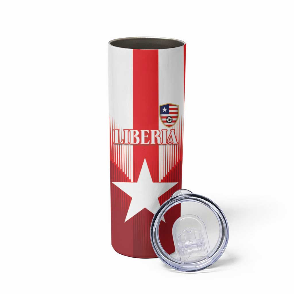 Custom Liberia Football Skinny Tumbler Lone Stars Go Champion