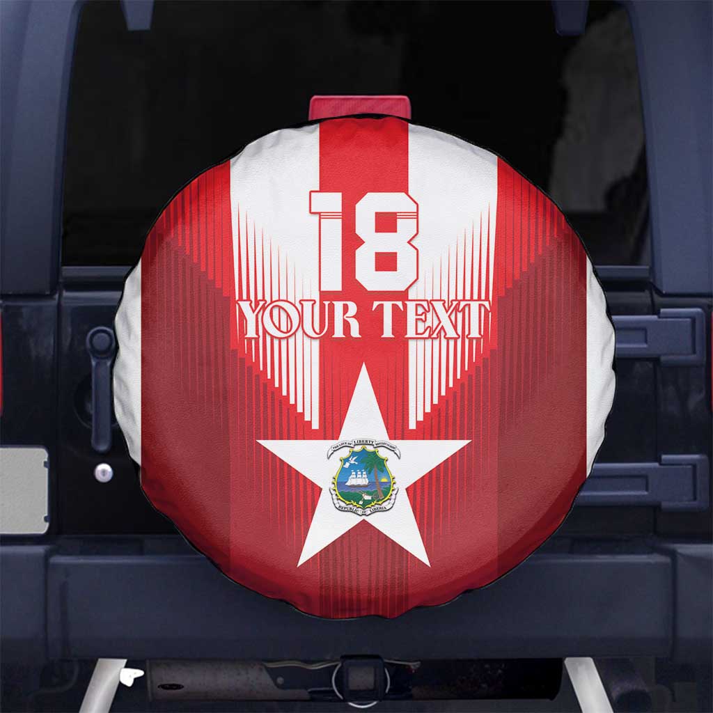 Custom Liberia Football Spare Tire Cover Lone Stars Go Champion