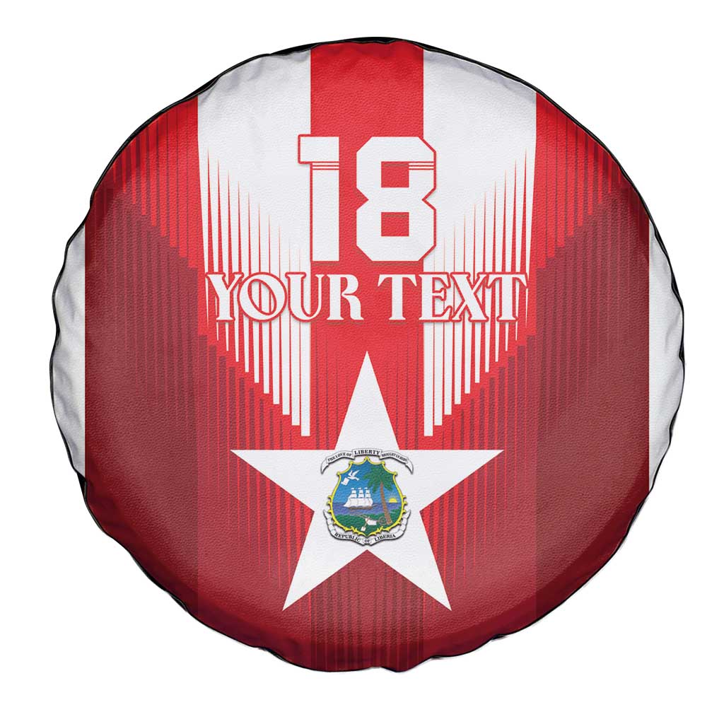 Custom Liberia Football Spare Tire Cover Lone Stars Go Champion