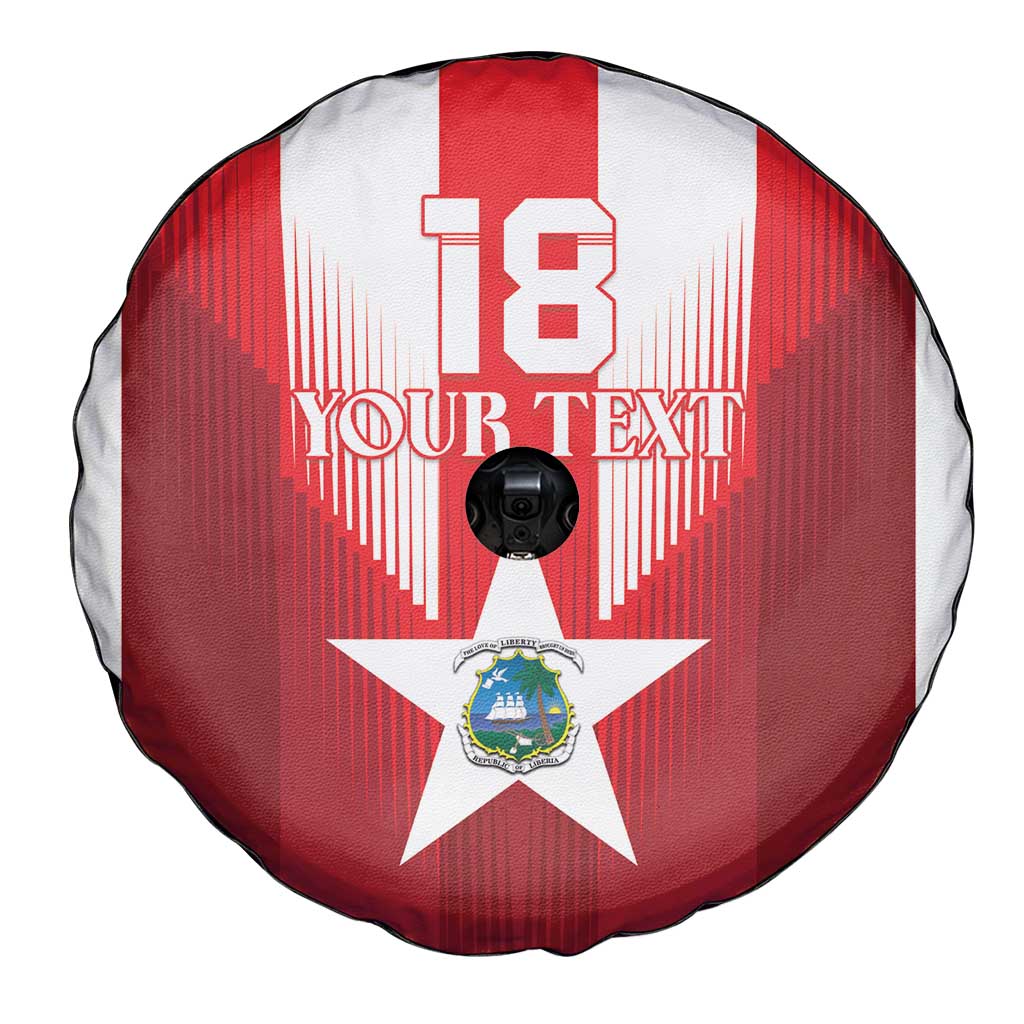 Custom Liberia Football Spare Tire Cover Lone Stars Go Champion