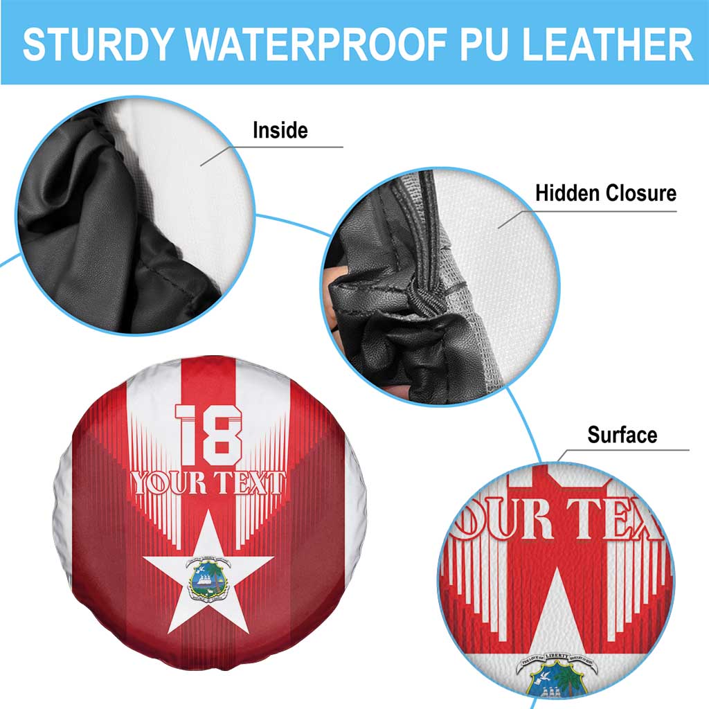 Custom Liberia Football Spare Tire Cover Lone Stars Go Champion