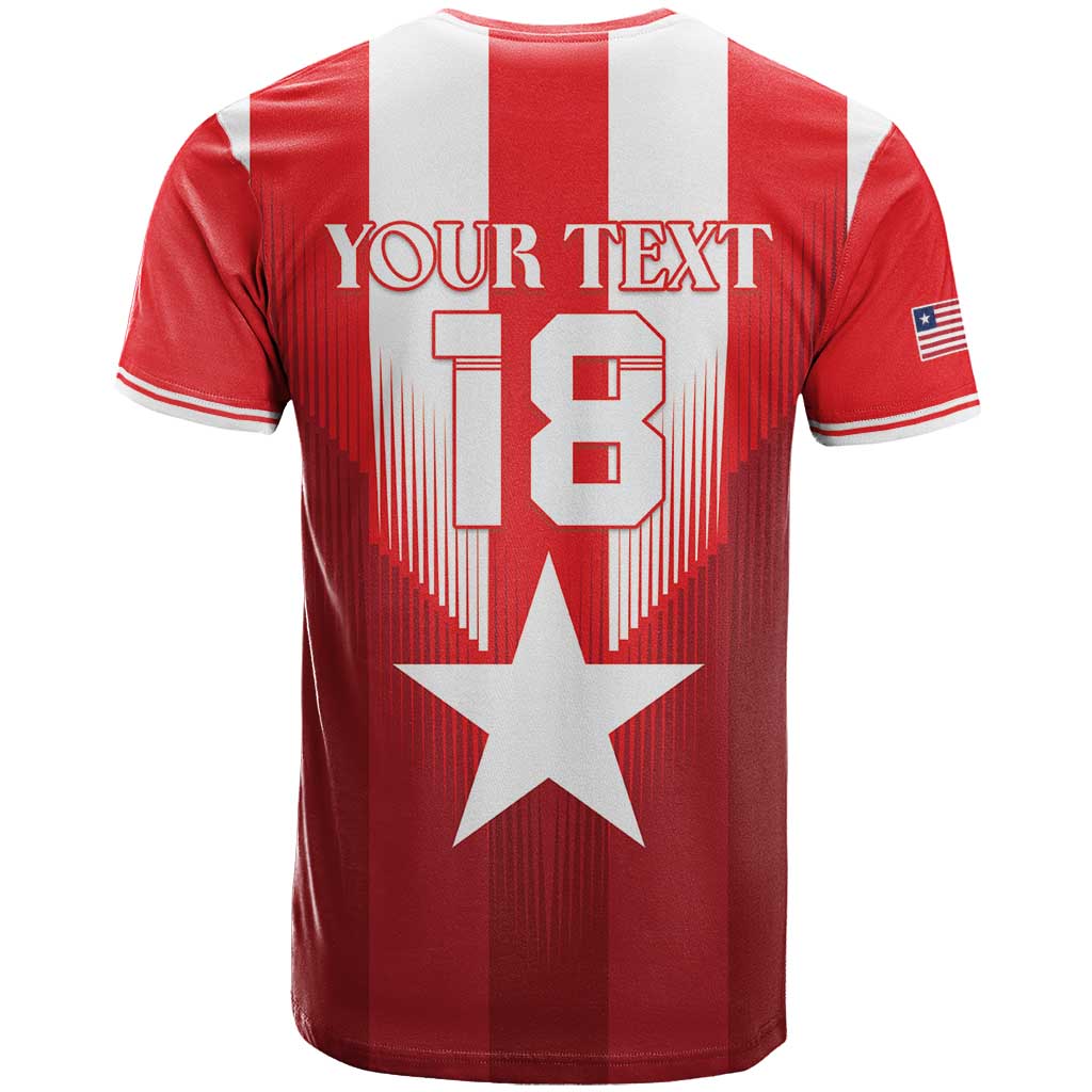 Custom Liberia Football T Shirt Lone Stars Go Champion