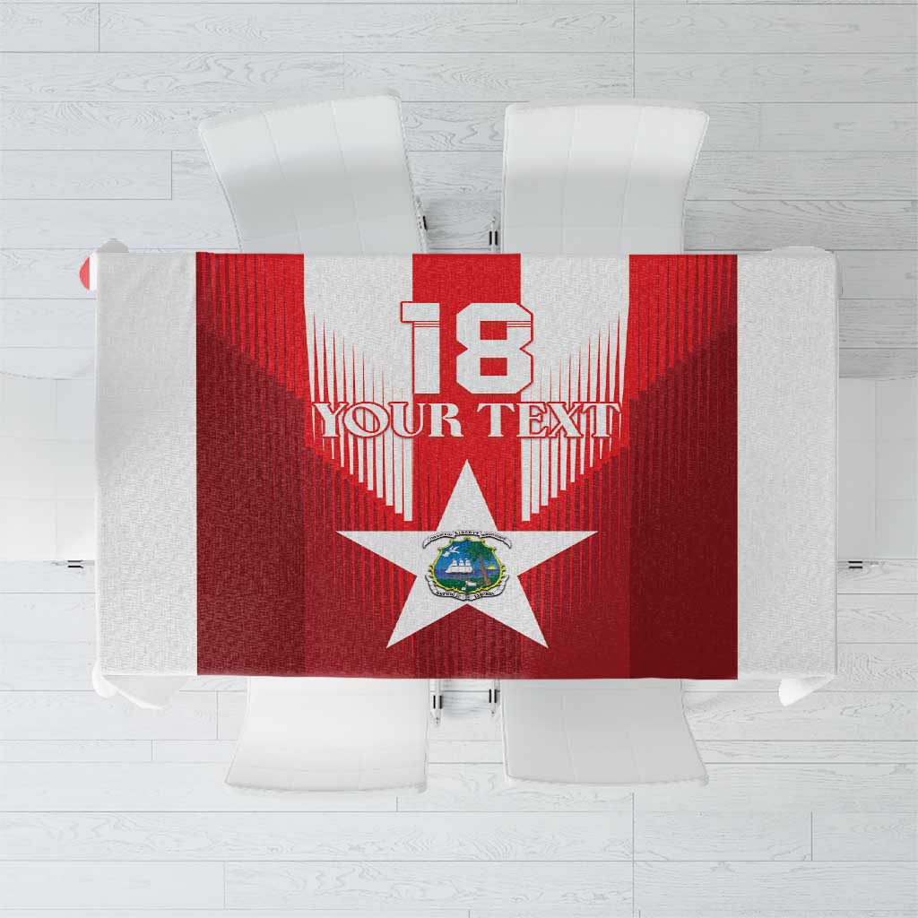 Custom Liberia Football Tablecloth Lone Stars Go Champion