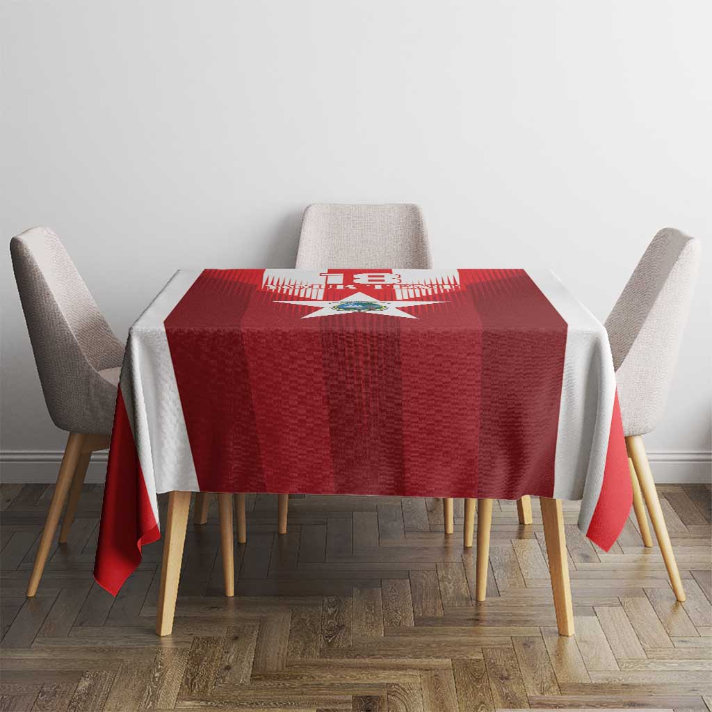 Custom Liberia Football Tablecloth Lone Stars Go Champion