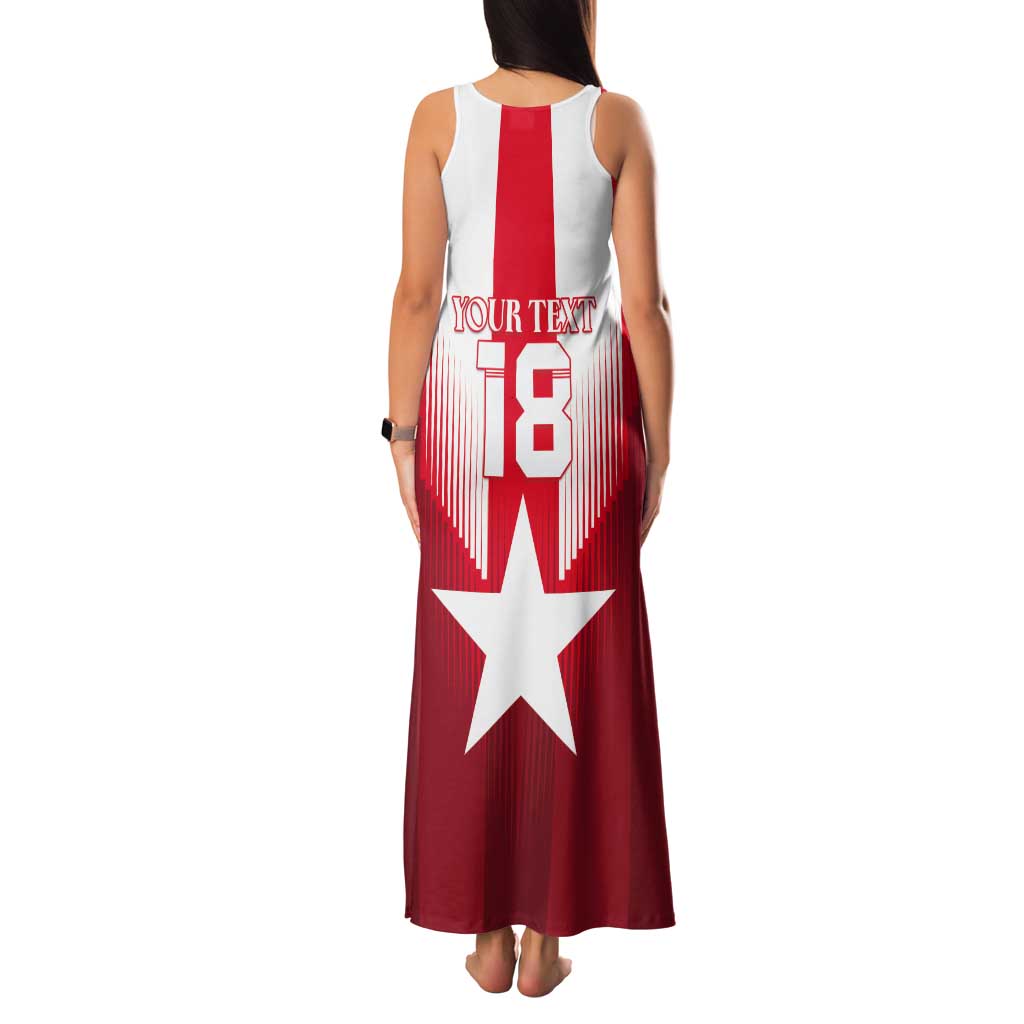 Custom Liberia Football Tank Maxi Dress Lone Stars Go Champion