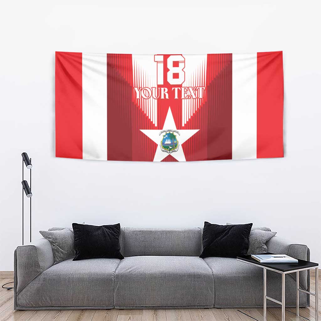 Custom Liberia Football Tapestry Lone Stars Go Champion