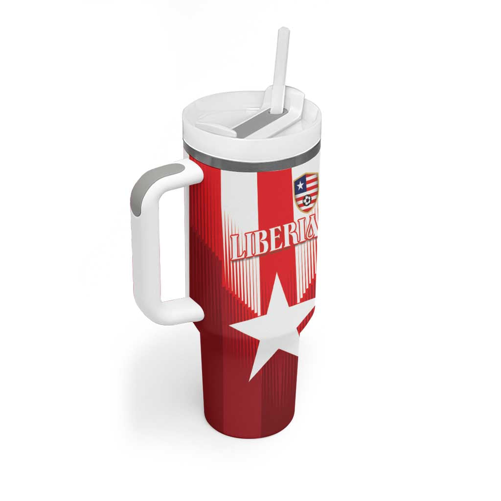 Custom Liberia Football Tumbler With Handle Lone Stars Go Champion