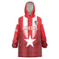Custom Liberia Football Wearable Blanket Hoodie Lone Stars Go Champion
