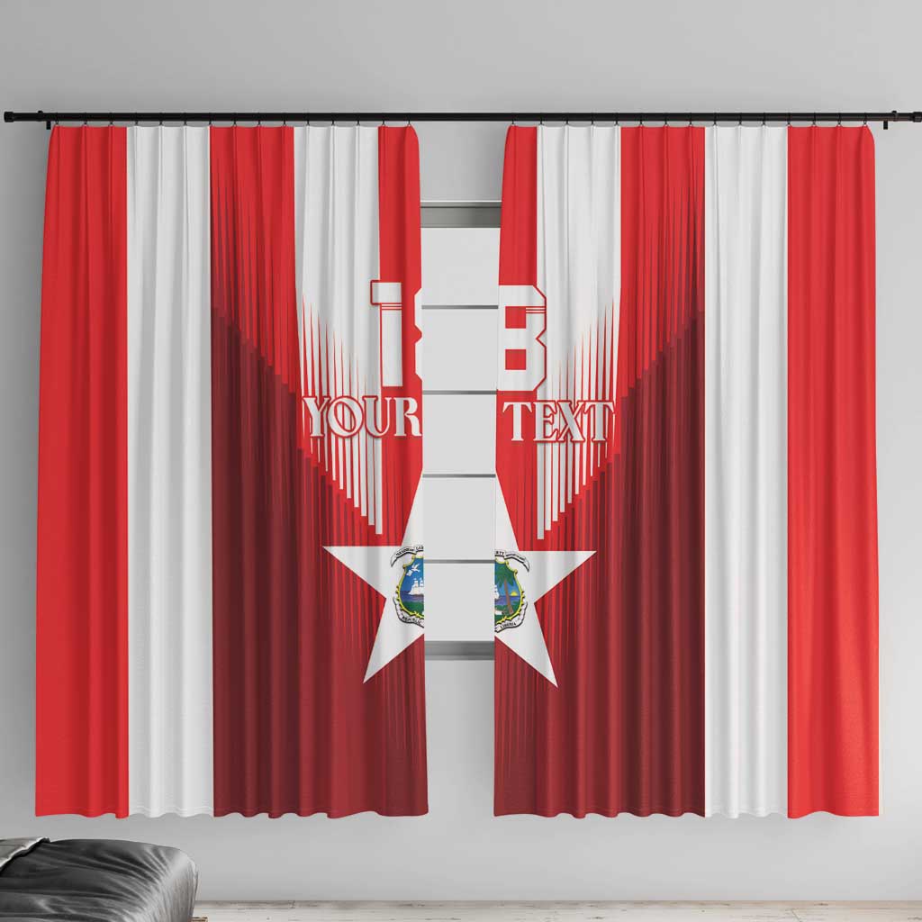 Custom Liberia Football Window Curtain Lone Stars Go Champion