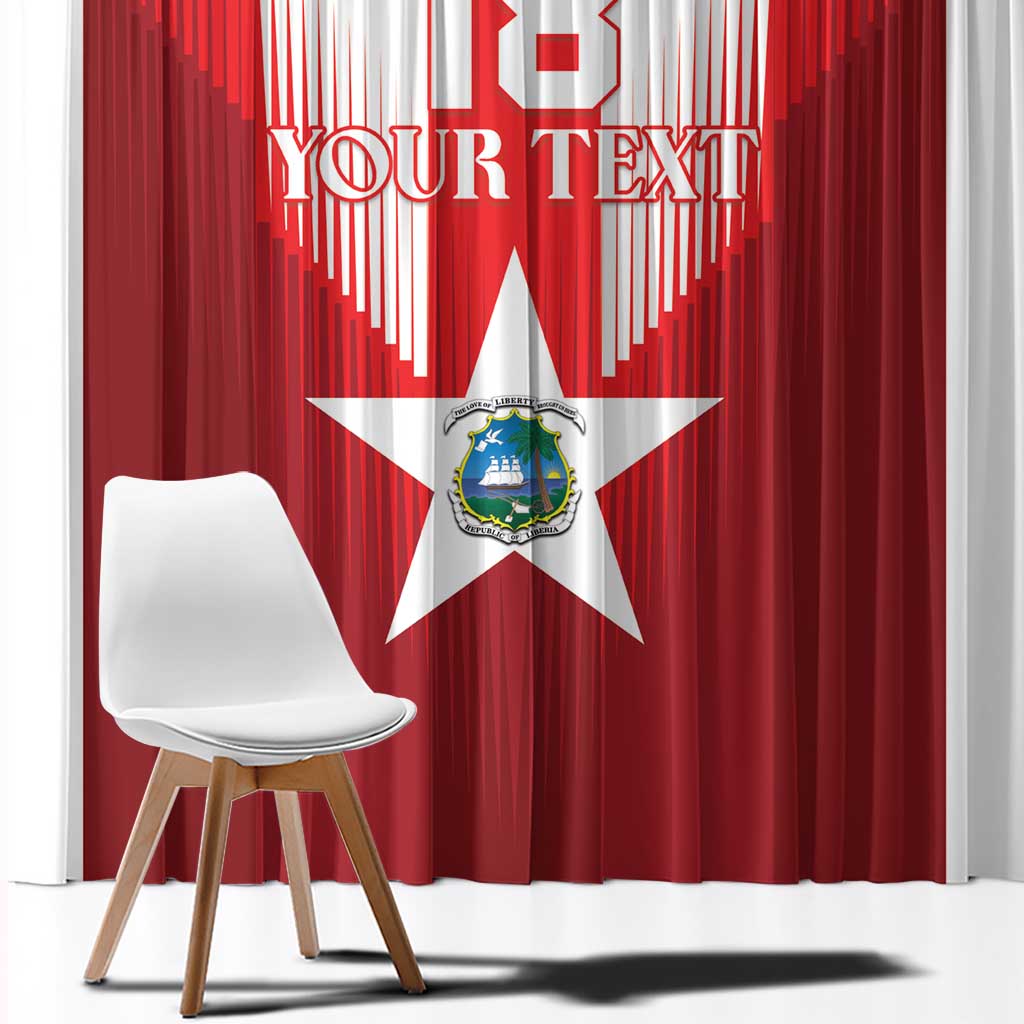 Custom Liberia Football Window Curtain Lone Stars Go Champion