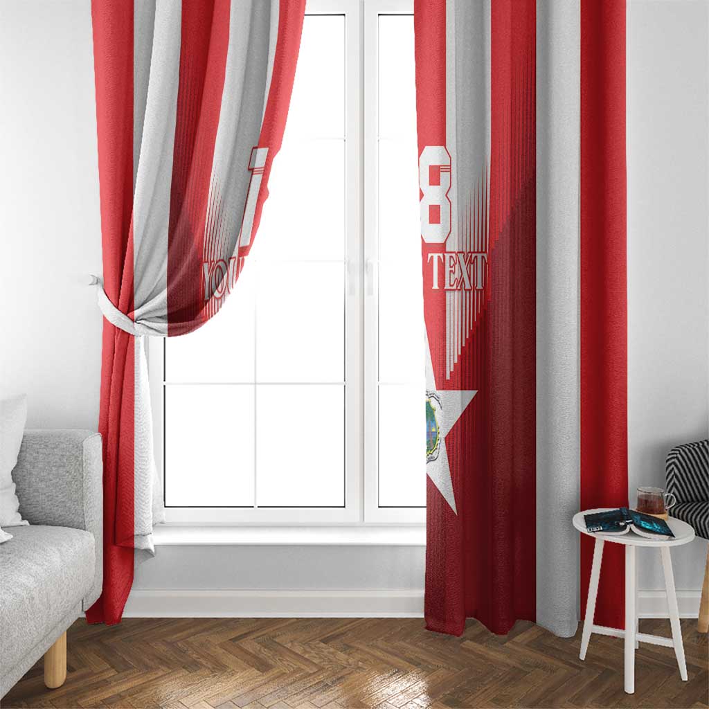 Custom Liberia Football Window Curtain Lone Stars Go Champion