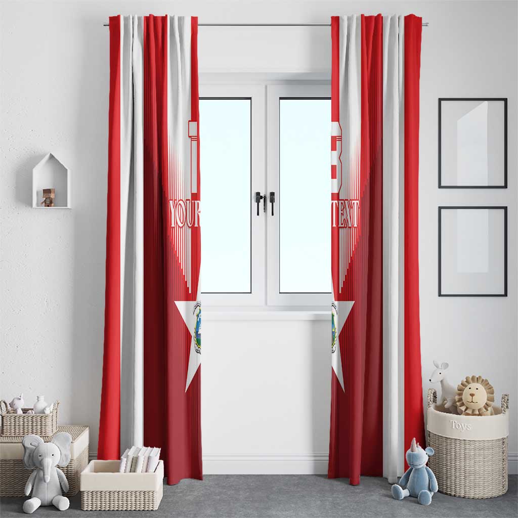 Custom Liberia Football Window Curtain Lone Stars Go Champion