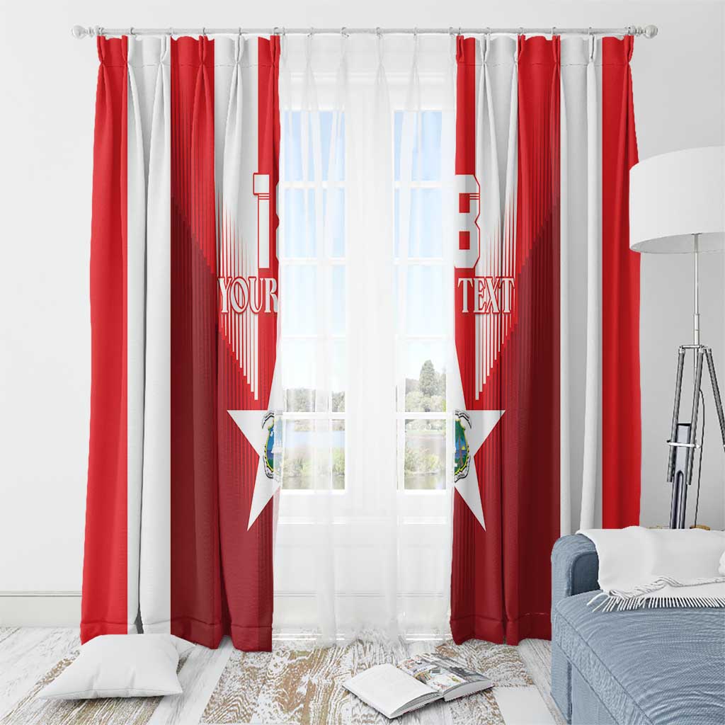 Custom Liberia Football Window Curtain Lone Stars Go Champion