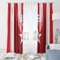 Custom Liberia Football Window Curtain Lone Stars Go Champion