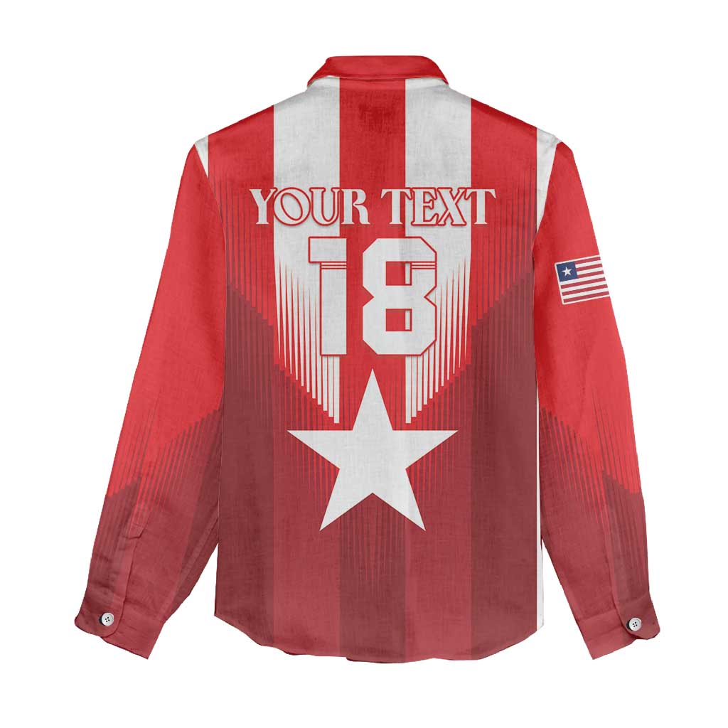 Custom Liberia Football Women Casual Shirt Lone Stars Go Champion