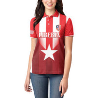 Custom Liberia Football Women Polo Shirt Lone Stars Go Champion