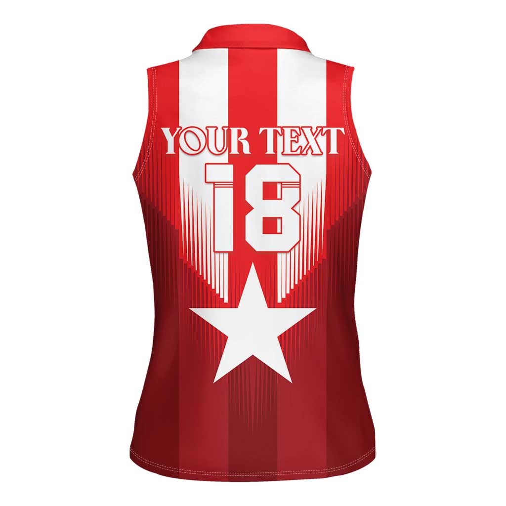 Custom Liberia Football Women Sleeveless Polo Shirt Lone Stars Go Champion