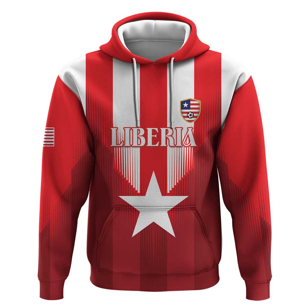Custom Liberia Football Zip Hoodie Lone Stars Go Champion