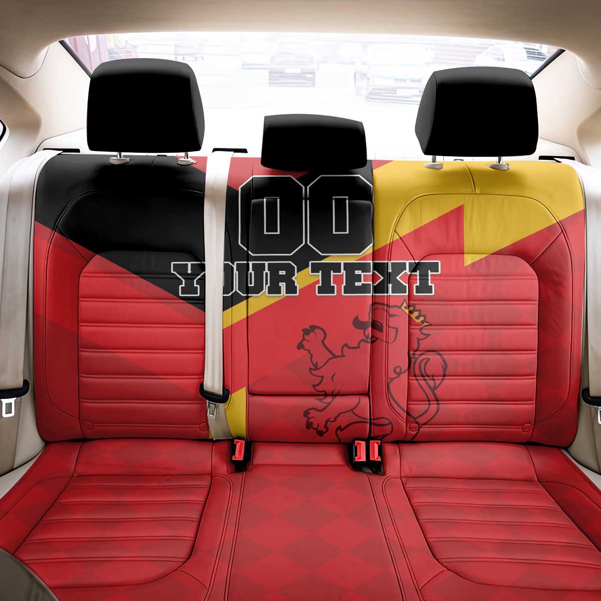 Custom Spain Football Back Car Seat Cover La Roja Go Champion - Wonder Print Shop