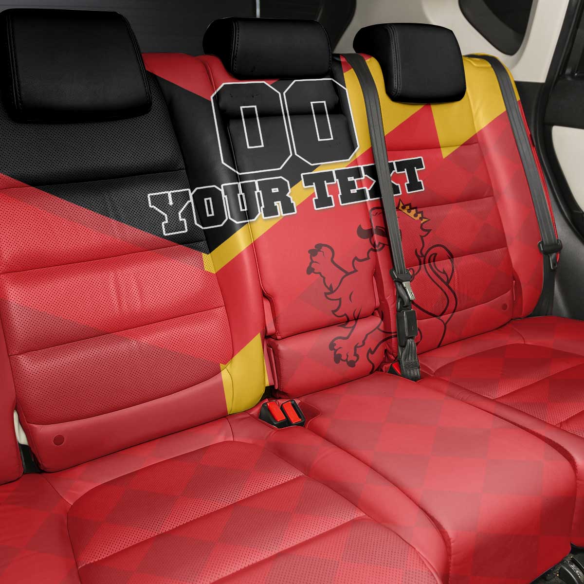Custom Spain Football Back Car Seat Cover La Roja Go Champion - Wonder Print Shop