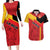 Custom Spain Football Couples Matching Long Sleeve Bodycon Dress and Hawaiian Shirt La Roja Go Champion - Wonder Print Shop