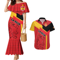 Custom Spain Football Couples Matching Mermaid Dress and Hawaiian Shirt La Roja Go Champion - Wonder Print Shop