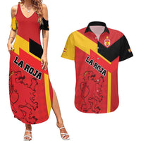 Custom Spain Football Couples Matching Summer Maxi Dress and Hawaiian Shirt La Roja Go Champion - Wonder Print Shop