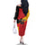 Custom Spain Football Family Matching Off The Shoulder Long Sleeve Dress and Hawaiian Shirt La Roja Go Champion - Wonder Print Shop