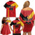 Custom Spain Football Family Matching Off Shoulder Short Dress and Hawaiian Shirt La Roja Go Champion - Wonder Print Shop