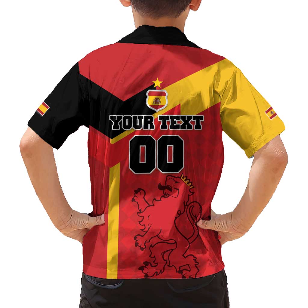 Custom Spain Football Family Matching Short Sleeve Bodycon Dress and Hawaiian Shirt La Roja Go Champion - Wonder Print Shop