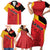 Custom Spain Football Family Matching Short Sleeve Bodycon Dress and Hawaiian Shirt La Roja Go Champion - Wonder Print Shop