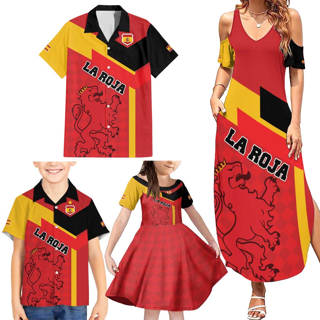 Custom Spain Football Family Matching Summer Maxi Dress and Hawaiian Shirt La Roja Go Champion - Wonder Print Shop