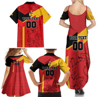 Custom Spain Football Family Matching Summer Maxi Dress and Hawaiian Shirt La Roja Go Champion - Wonder Print Shop