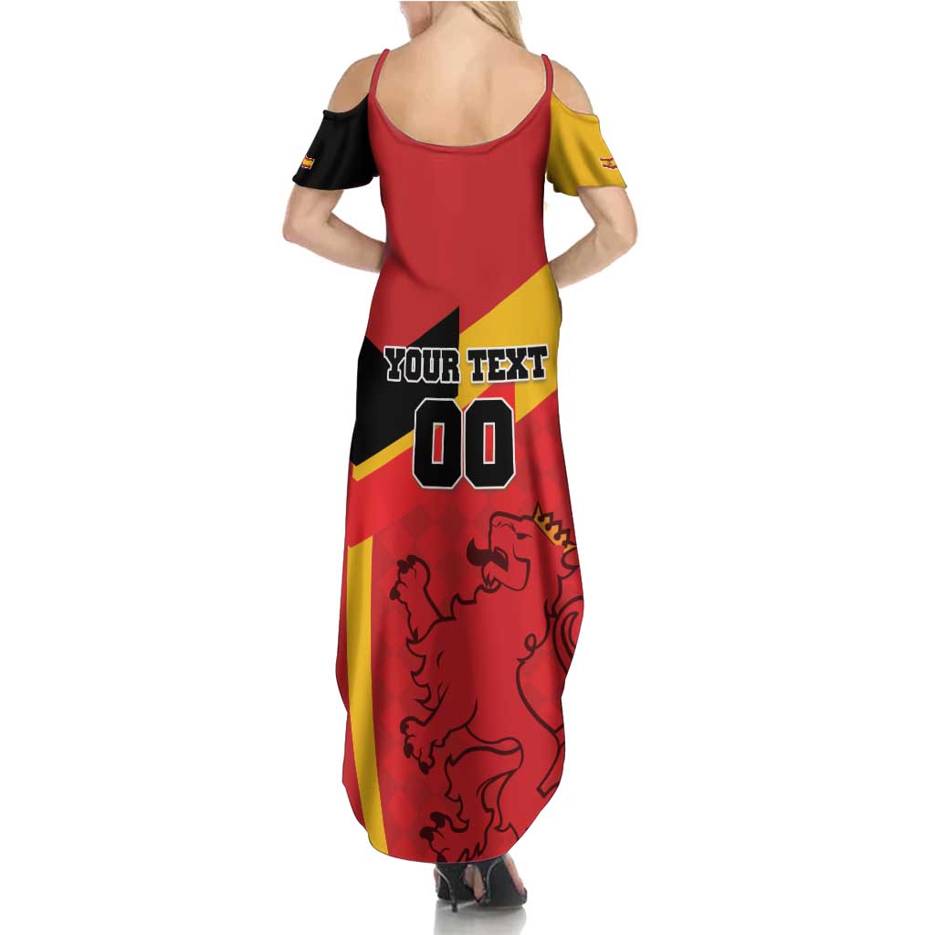 Custom Spain Football Family Matching Summer Maxi Dress and Hawaiian Shirt La Roja Go Champion - Wonder Print Shop