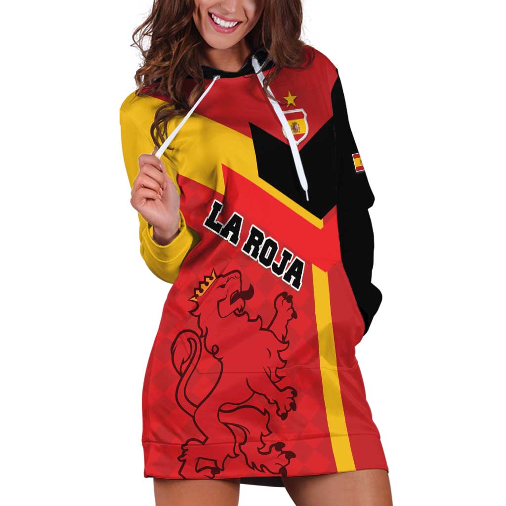 Custom Spain Football Hoodie Dress La Roja Go Champion - Wonder Print Shop