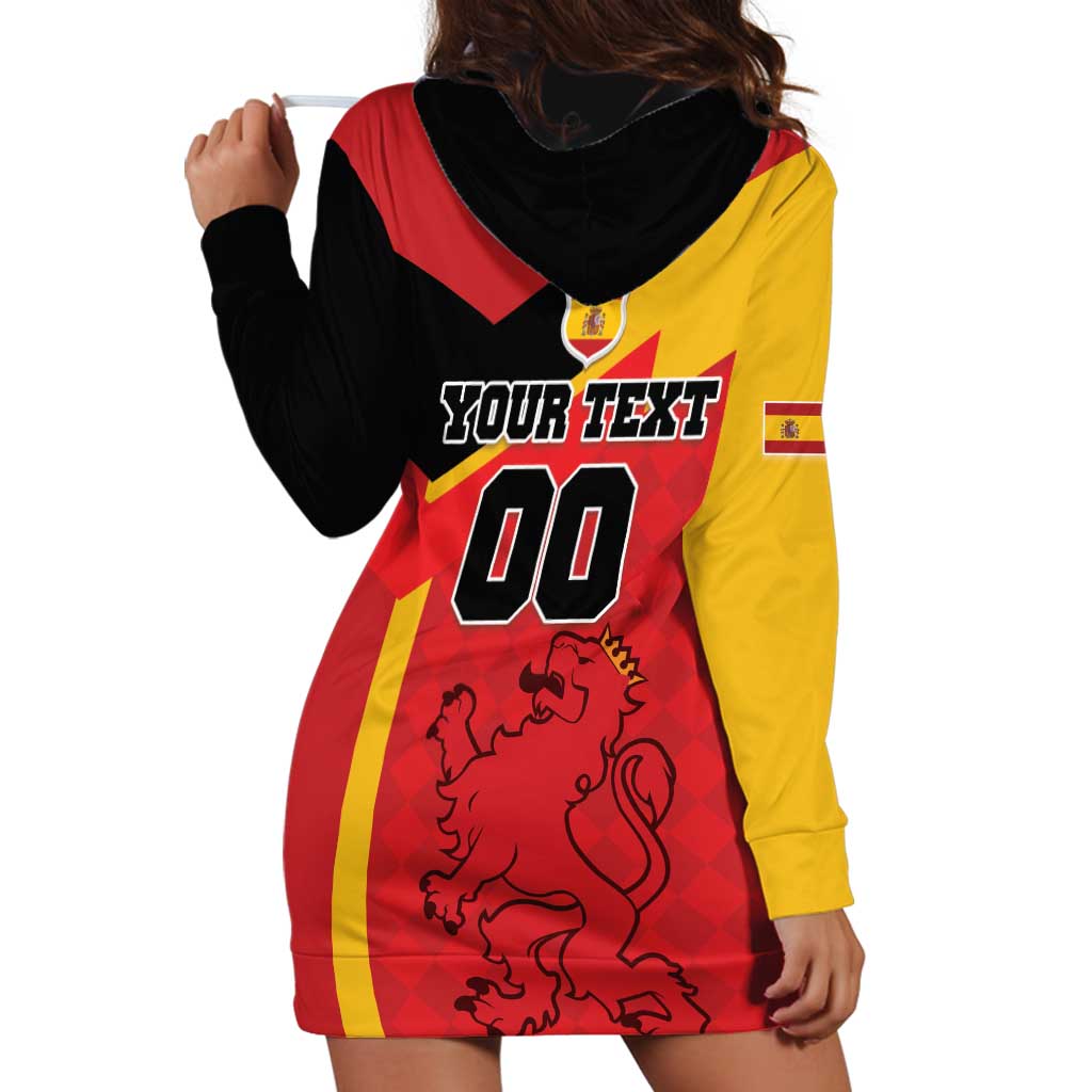 Custom Spain Football Hoodie Dress La Roja Go Champion - Wonder Print Shop