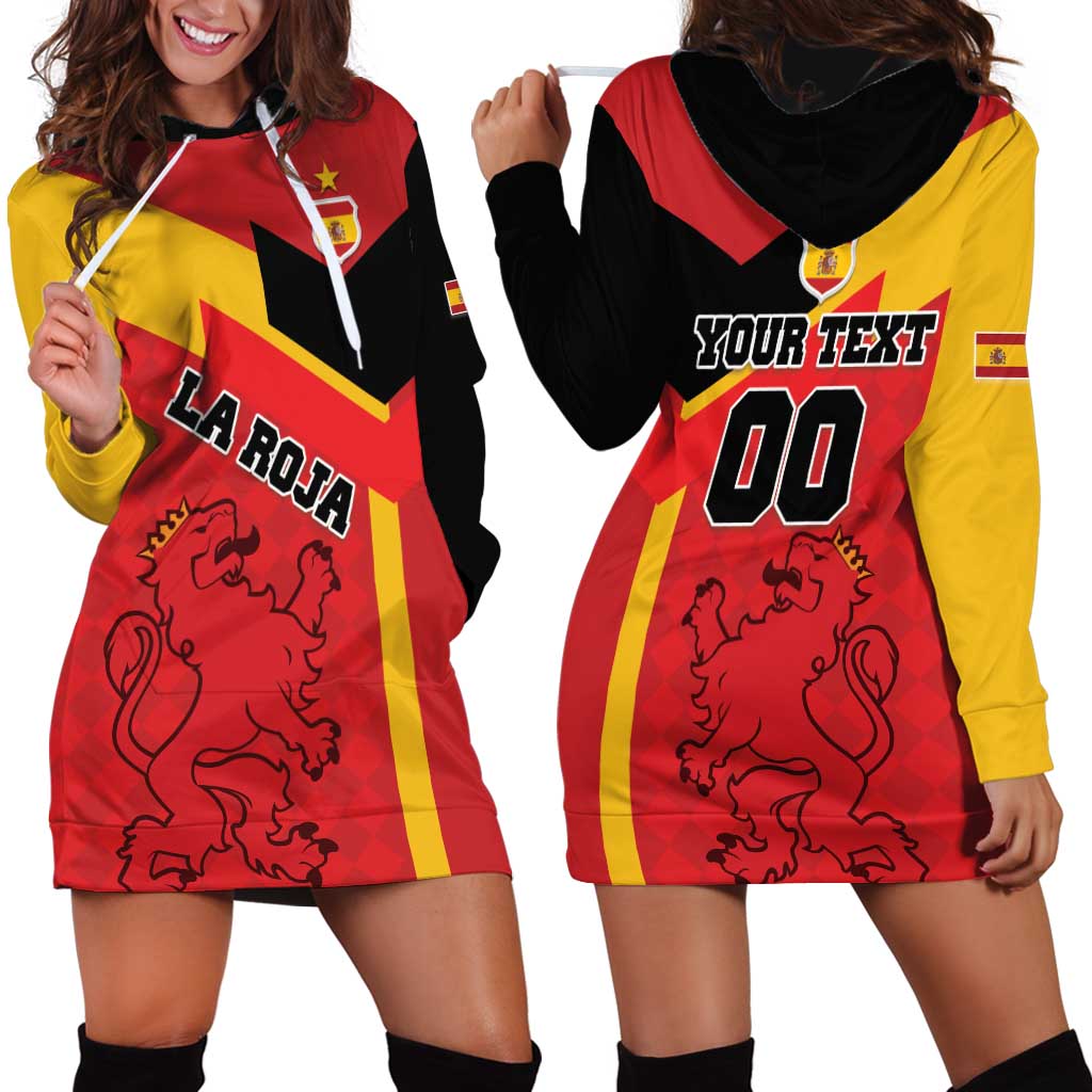 Custom Spain Football Hoodie Dress La Roja Go Champion - Wonder Print Shop