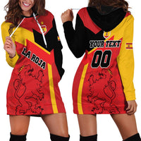 Custom Spain Football Hoodie Dress La Roja Go Champion - Wonder Print Shop