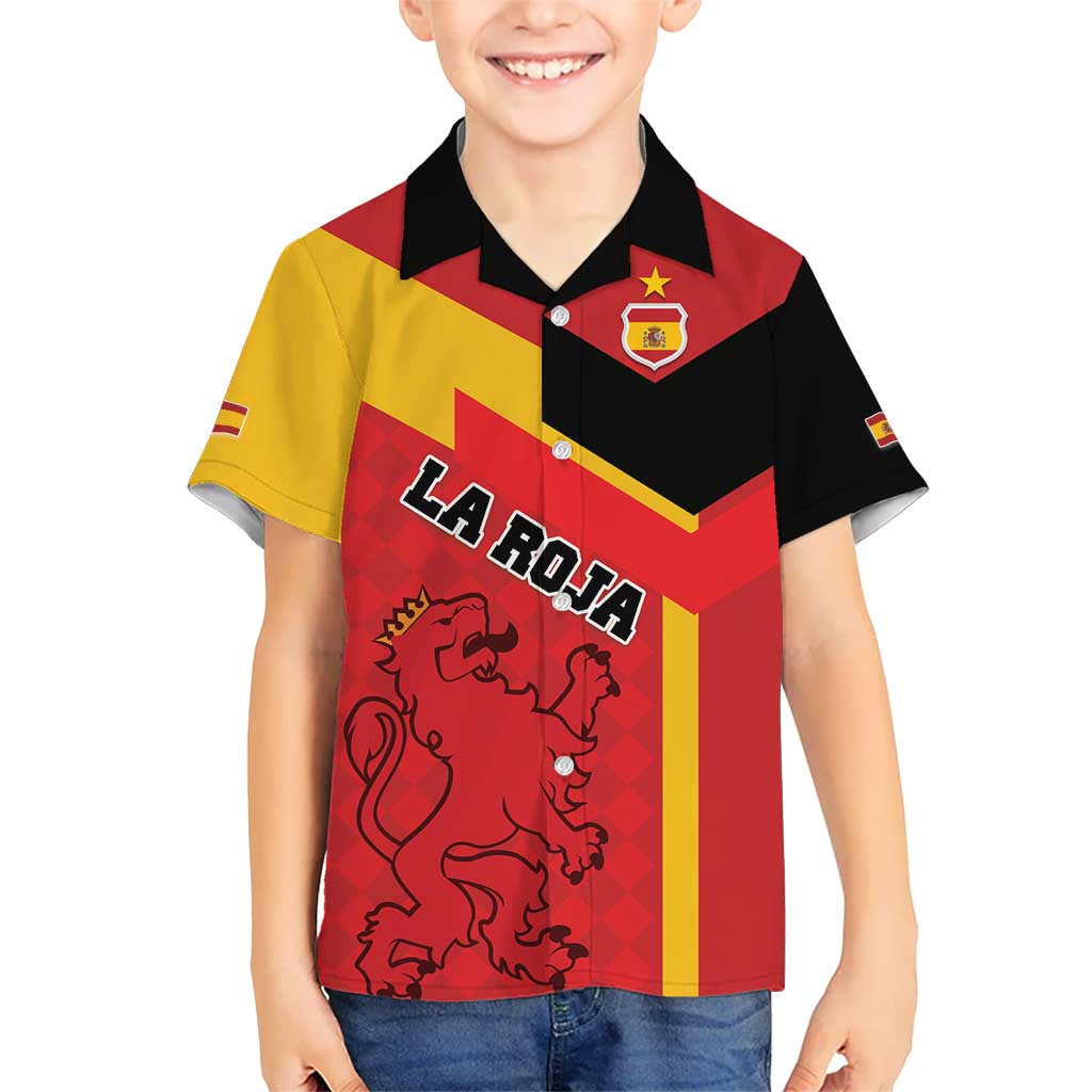 Custom Spain Football Kid Hawaiian Shirt La Roja Go Champion - Wonder Print Shop