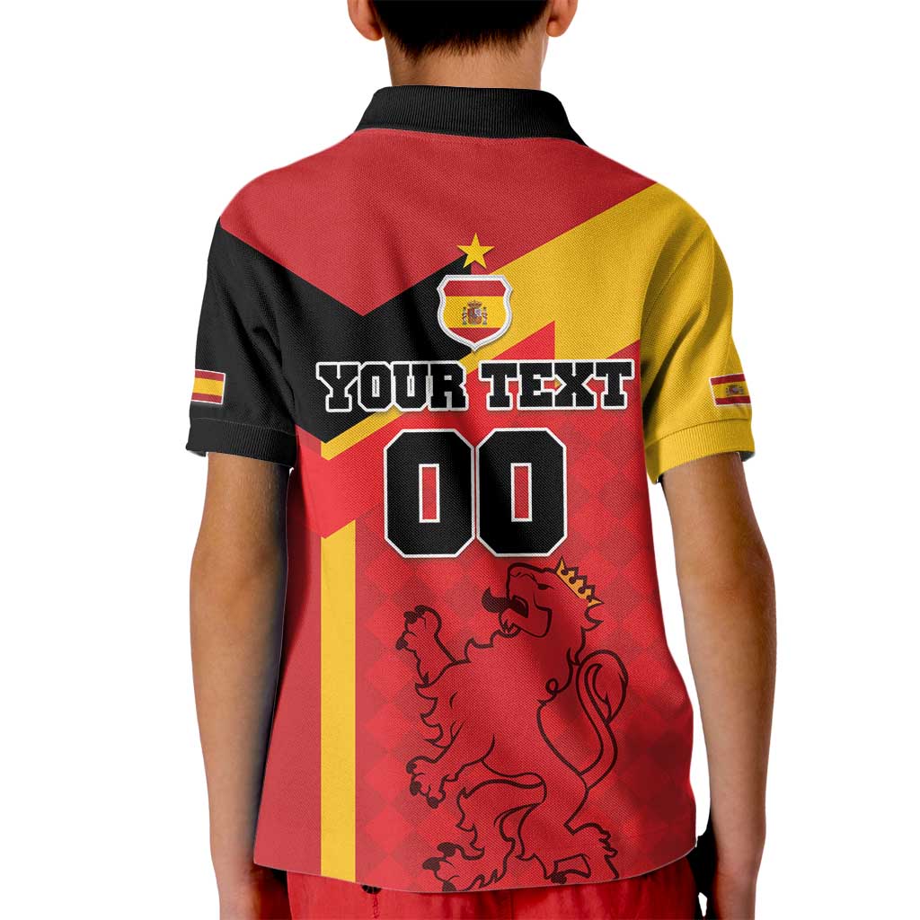 Custom Spain Football Kid Polo Shirt La Roja Go Champion - Wonder Print Shop
