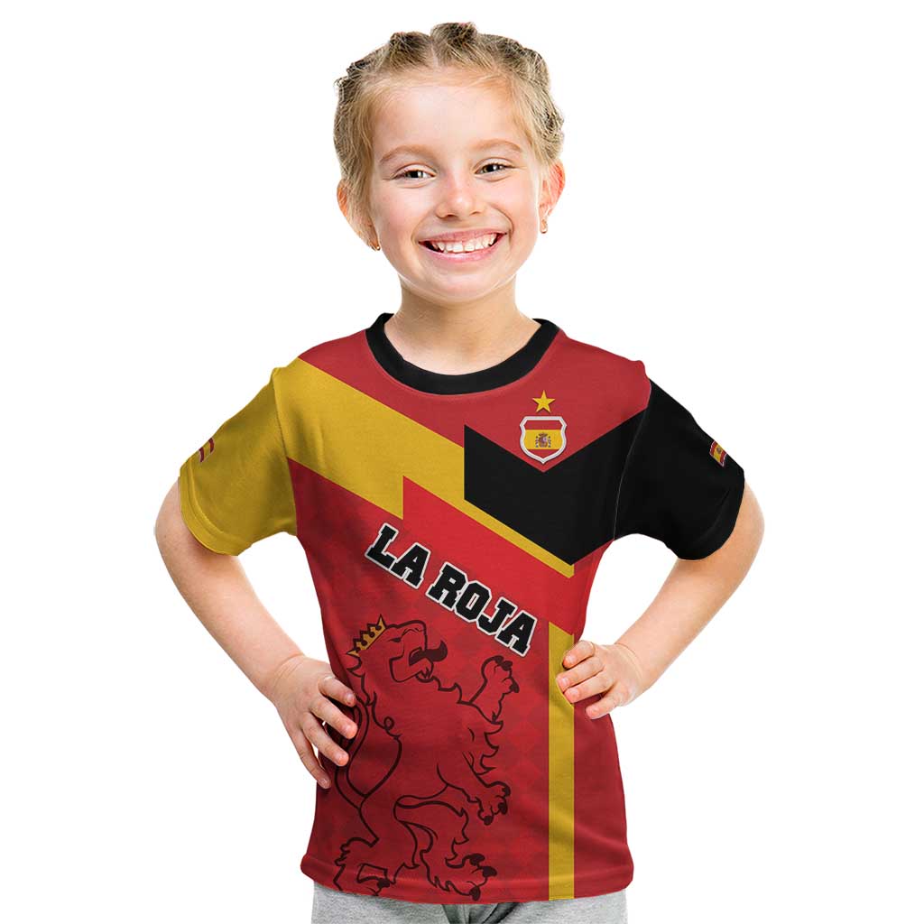 Custom Spain Football Kid T Shirt La Roja Go Champion - Wonder Print Shop