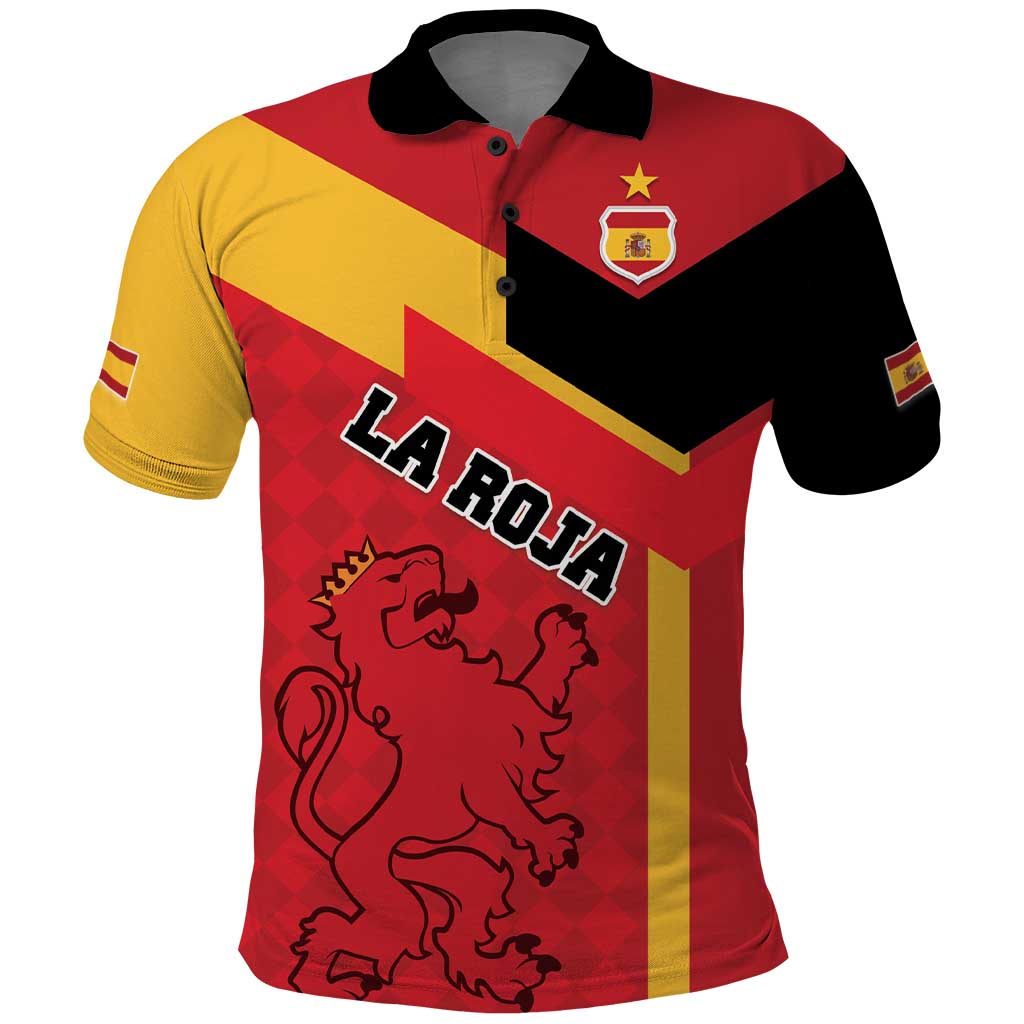 Custom Spain Football Polo Shirt La Roja Go Champion - Wonder Print Shop