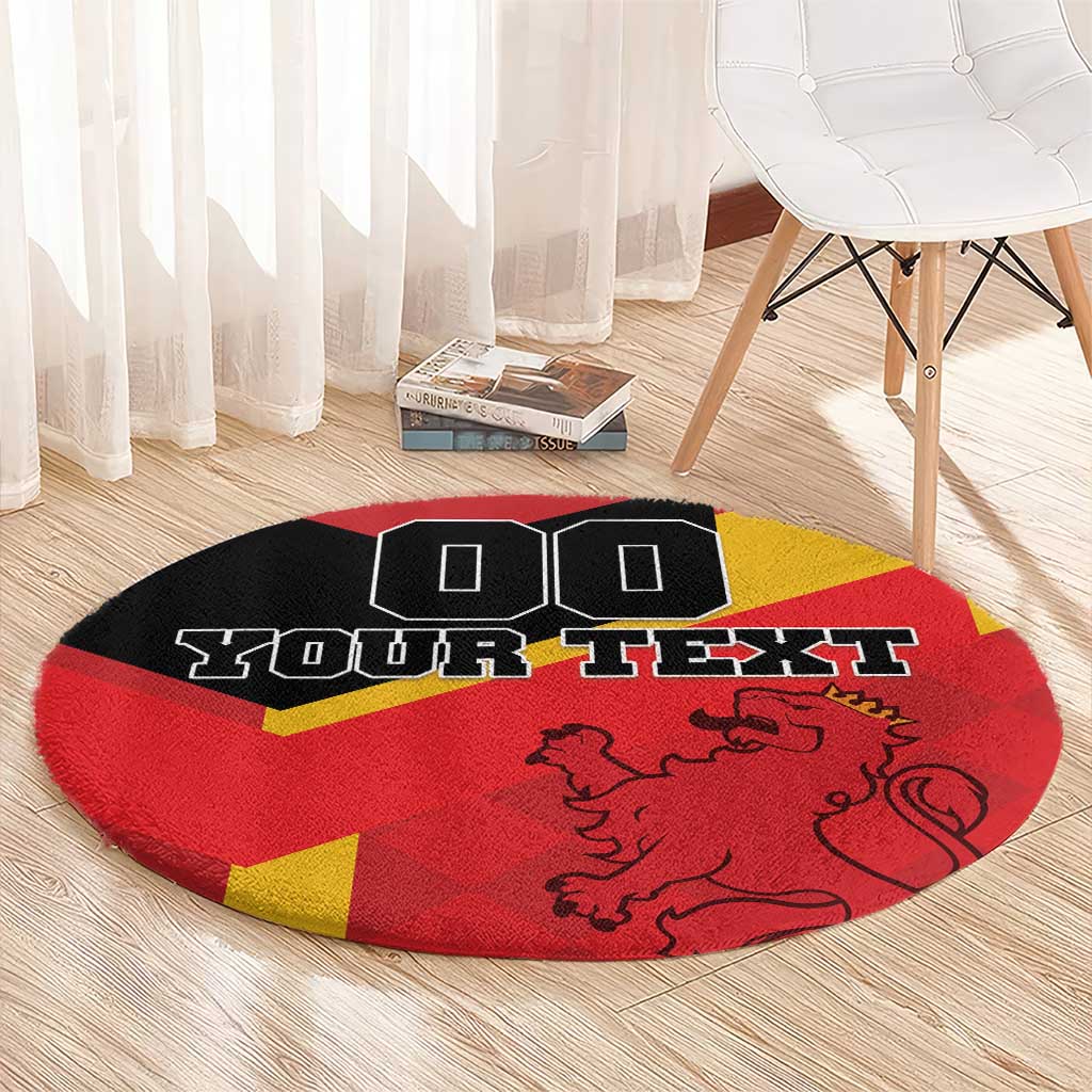 Custom Spain Football Round Carpet La Roja Go Champoin