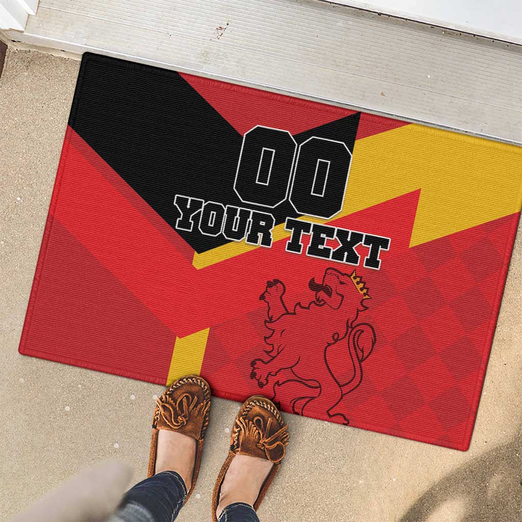 Custom Spain Football Rubber Doormat La Roja Go Champion - Wonder Print Shop