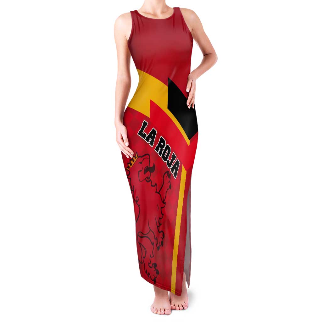 Custom Spain Football Tank Maxi Dress La Roja Go Champion - Wonder Print Shop