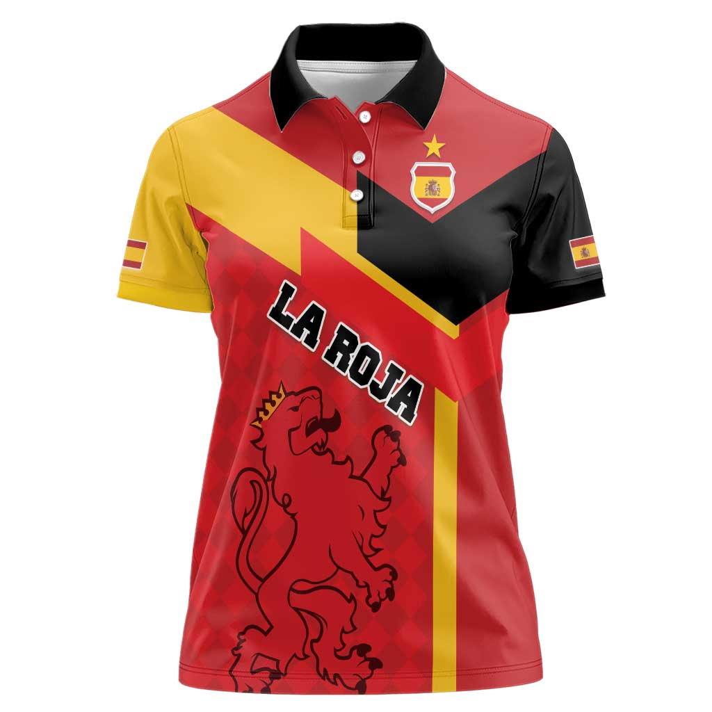 Custom Spain Football Women Polo Shirt La Roja Go Champion - Wonder Print Shop