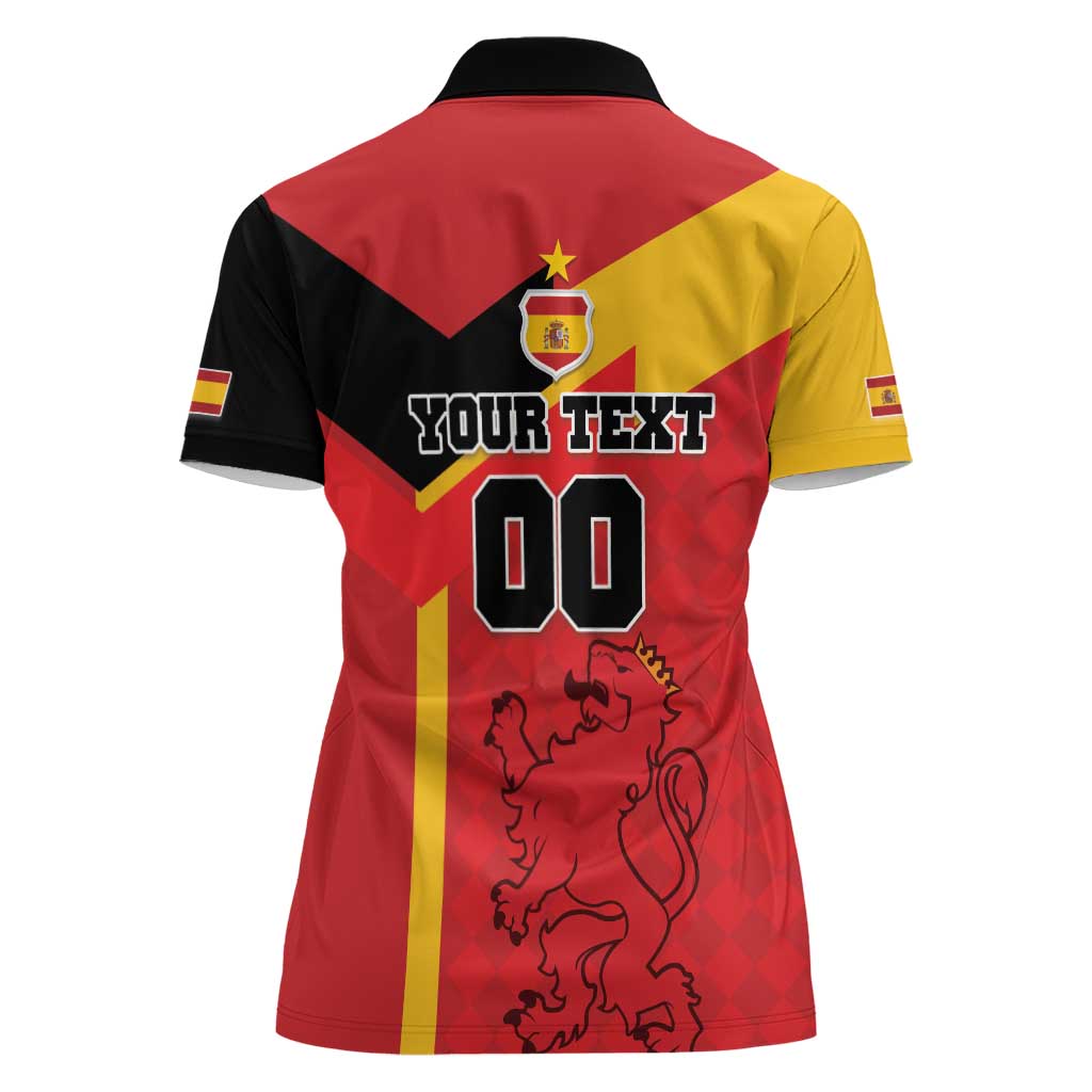 Custom Spain Football Women Polo Shirt La Roja Go Champion - Wonder Print Shop
